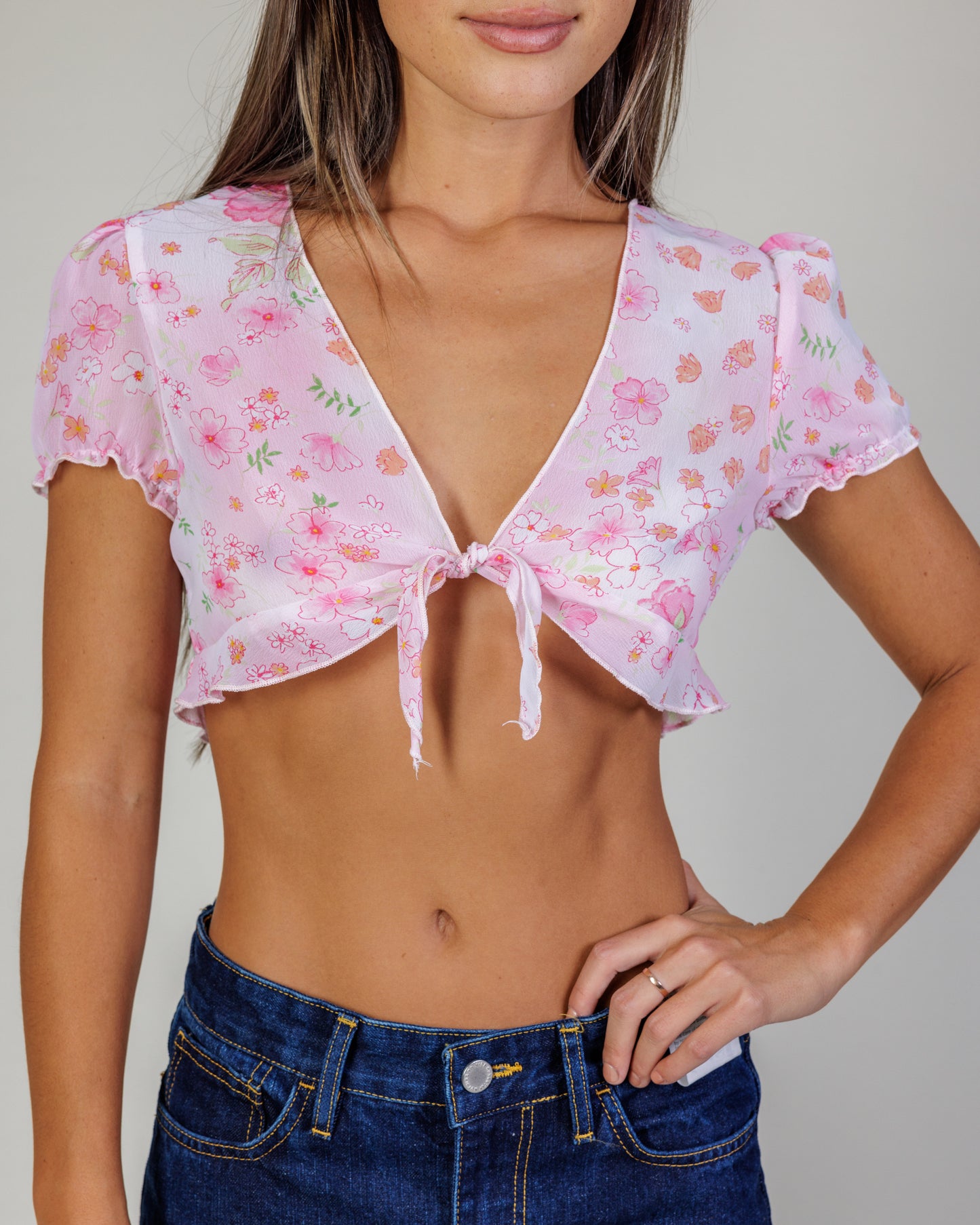 Vintage Floral Crop Top