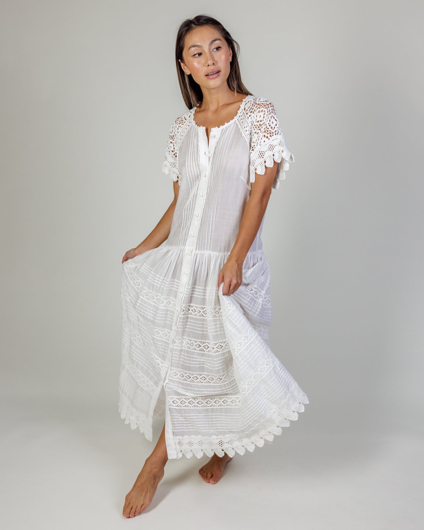 Zimmerman Crochet Midi Dress