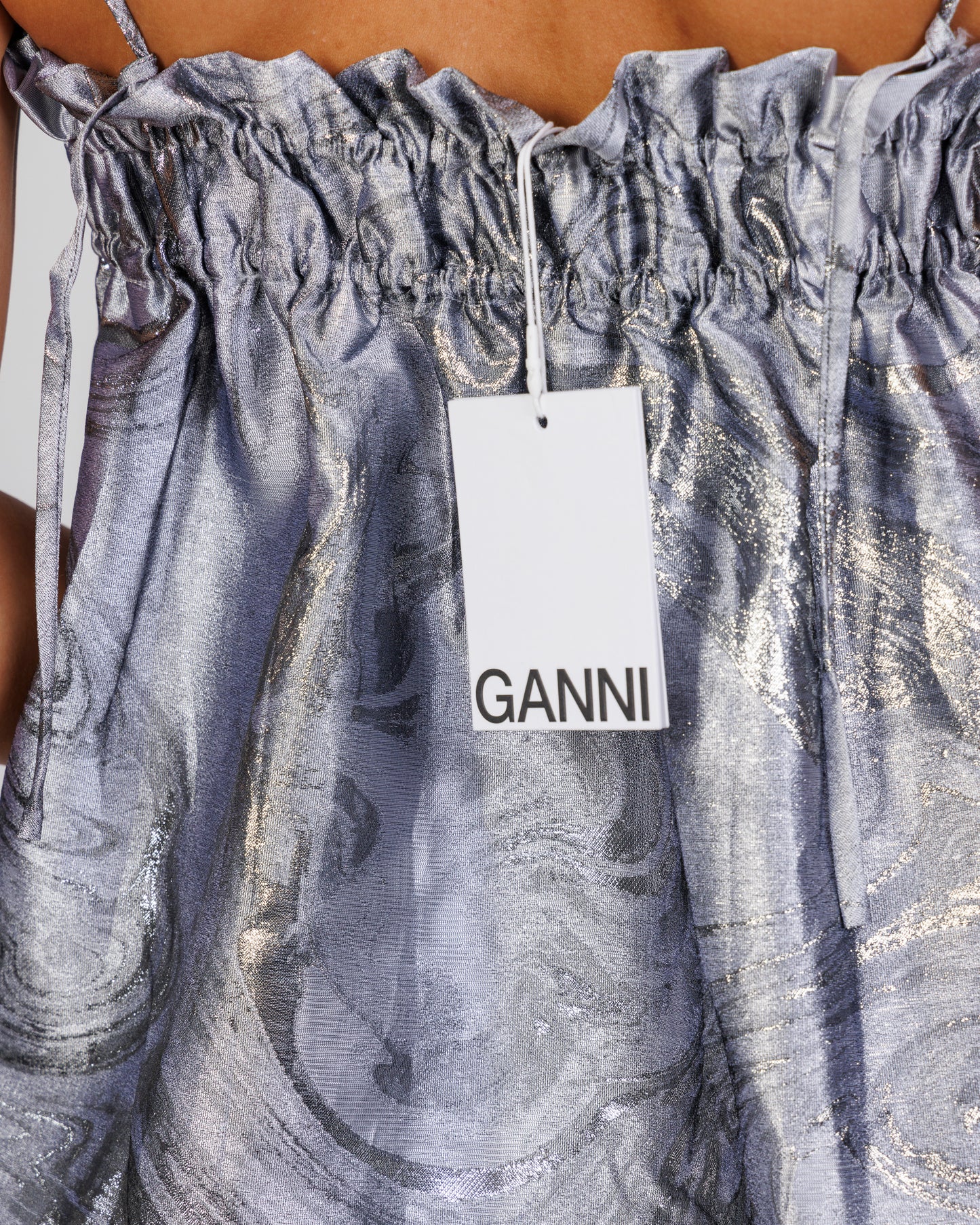 GANNI Gathered Maxi Dress