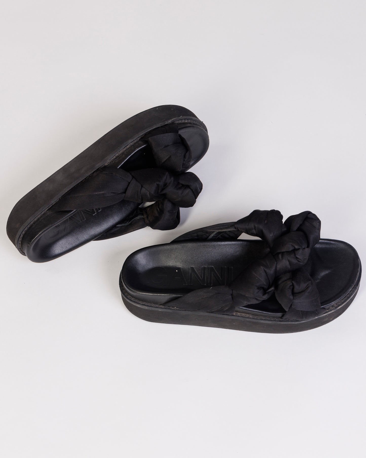 GANNI Satin Slides