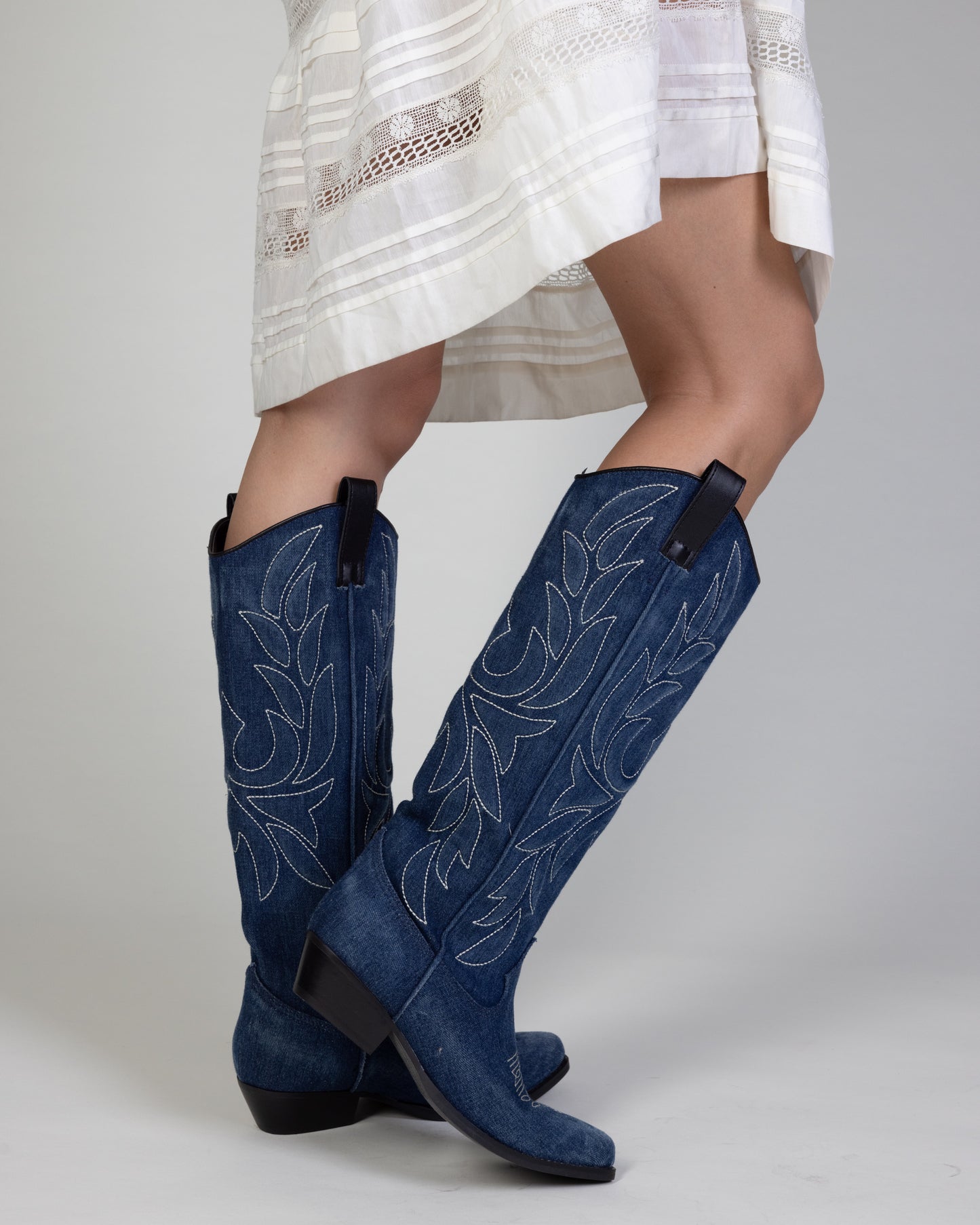 GUESS Jeans Denim Cowboy Boots