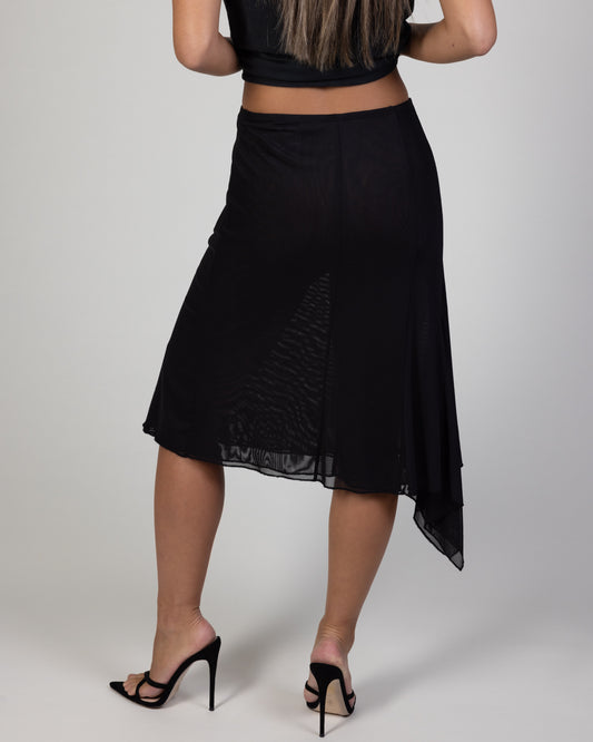 NIHAI Mesh Midi Skirt