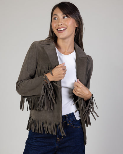 Vintage Suede Fringe Jacket