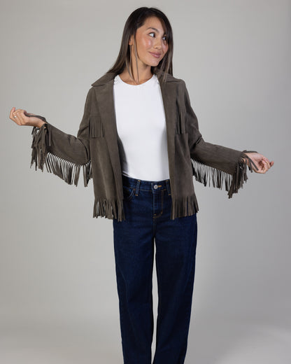 Vintage Suede Fringe Jacket