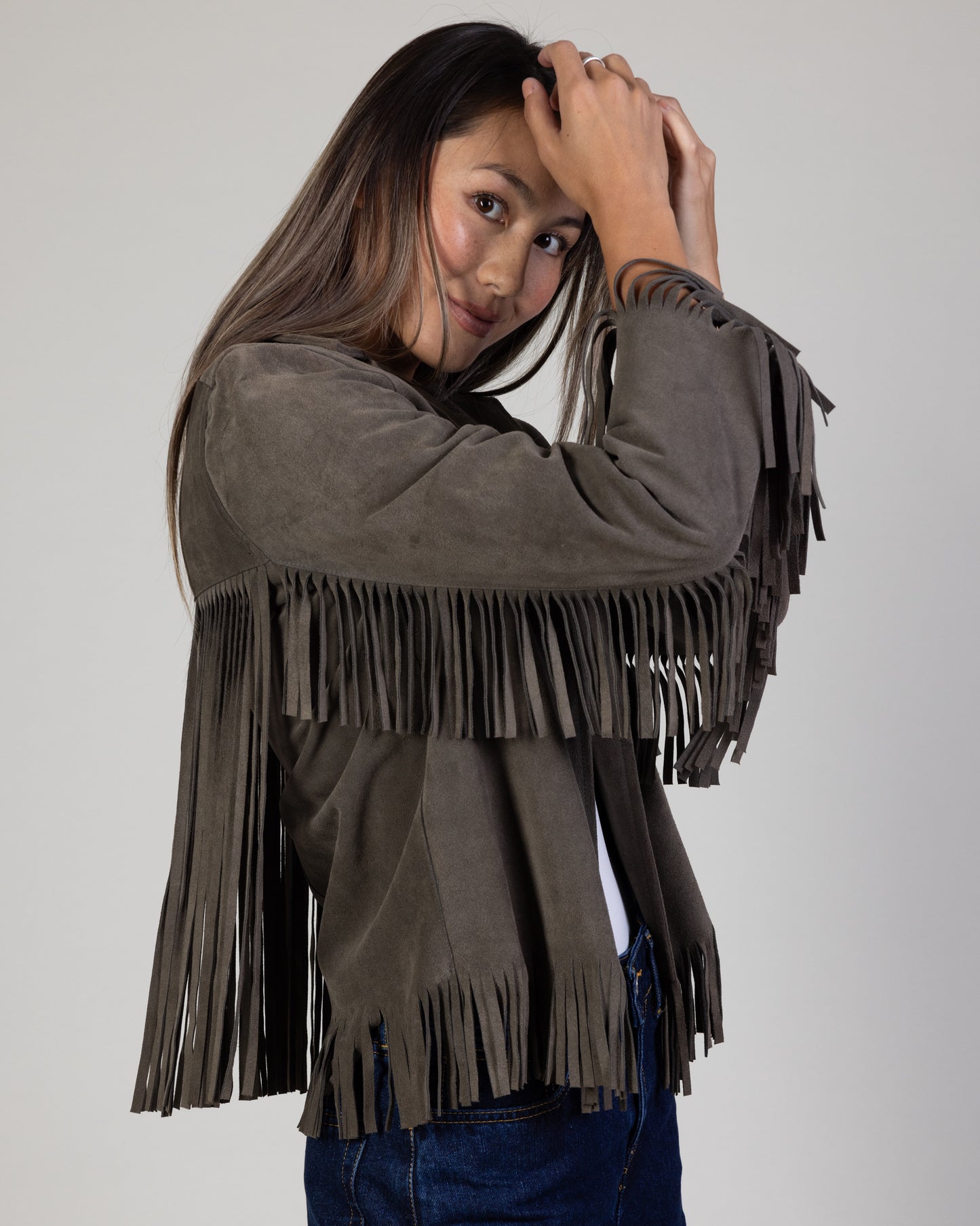 Vintage Suede Fringe Jacket