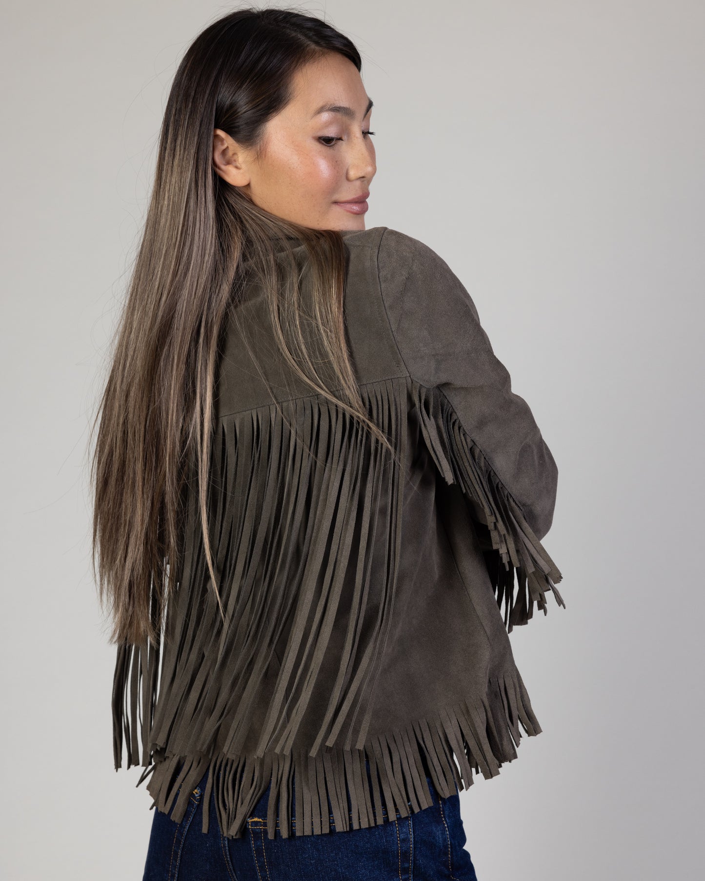 Vintage Suede Fringe Jacket