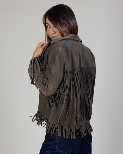 Vintage Suede Fringe Jacket