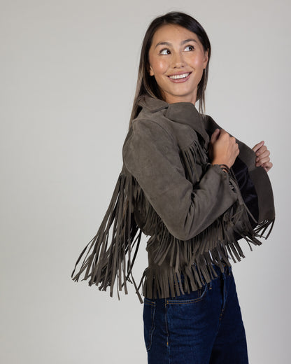 Vintage Suede Fringe Jacket