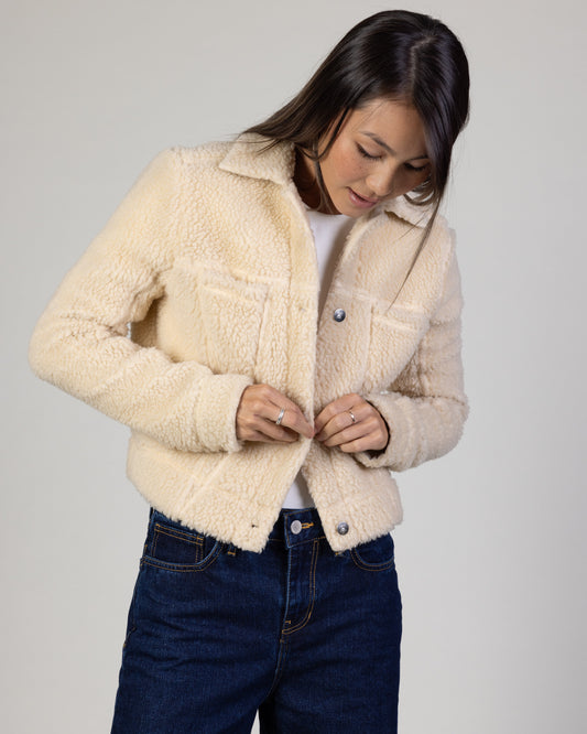 ALALA Cropped Shearling Jacket