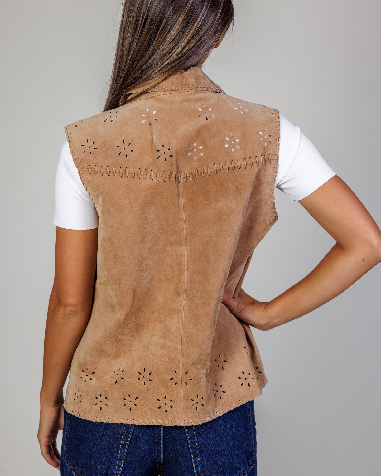 Vintage Coldwater Creek Leather Vest