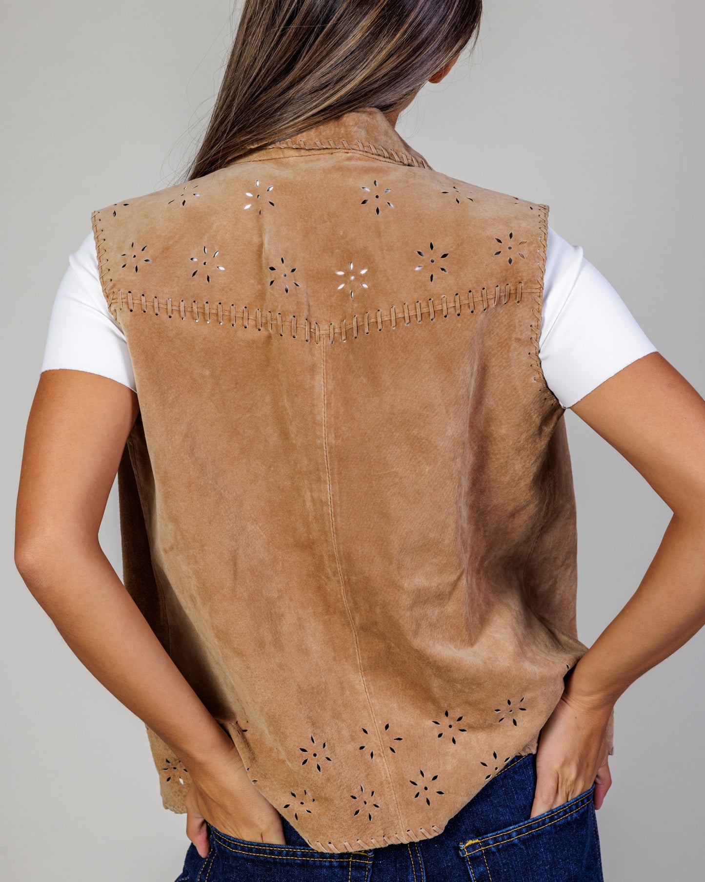 Vintage Coldwater Creek Leather Vest