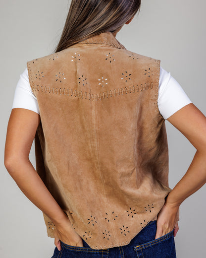 Vintage Coldwater Creek Leather Vest