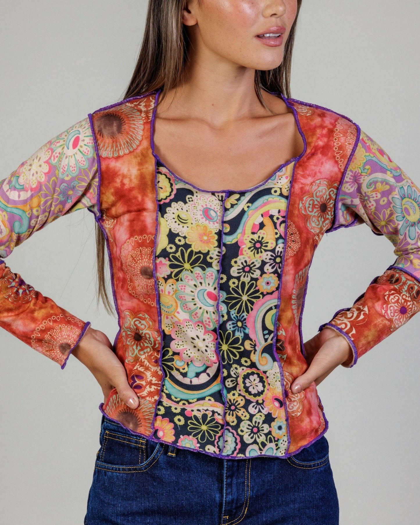 Vintage Psychedelic Printed Top