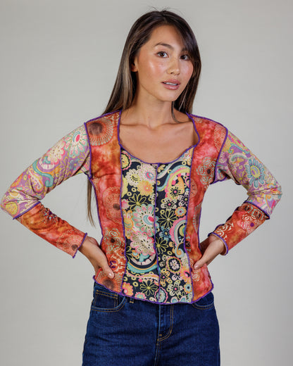 Vintage Psychedelic Printed Top