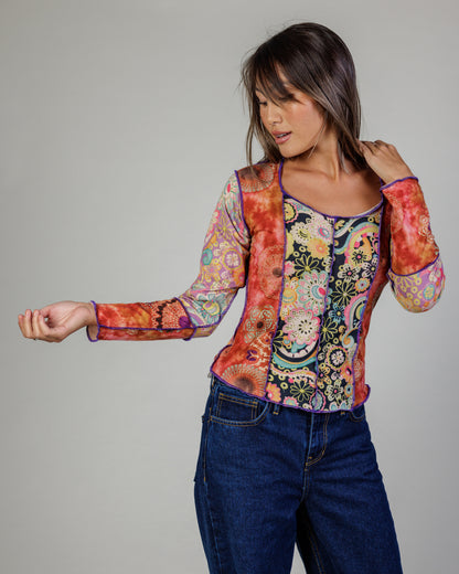 Vintage Psychedelic Printed Top