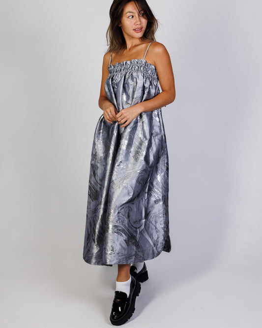 GANNI Gathered Maxi Dress