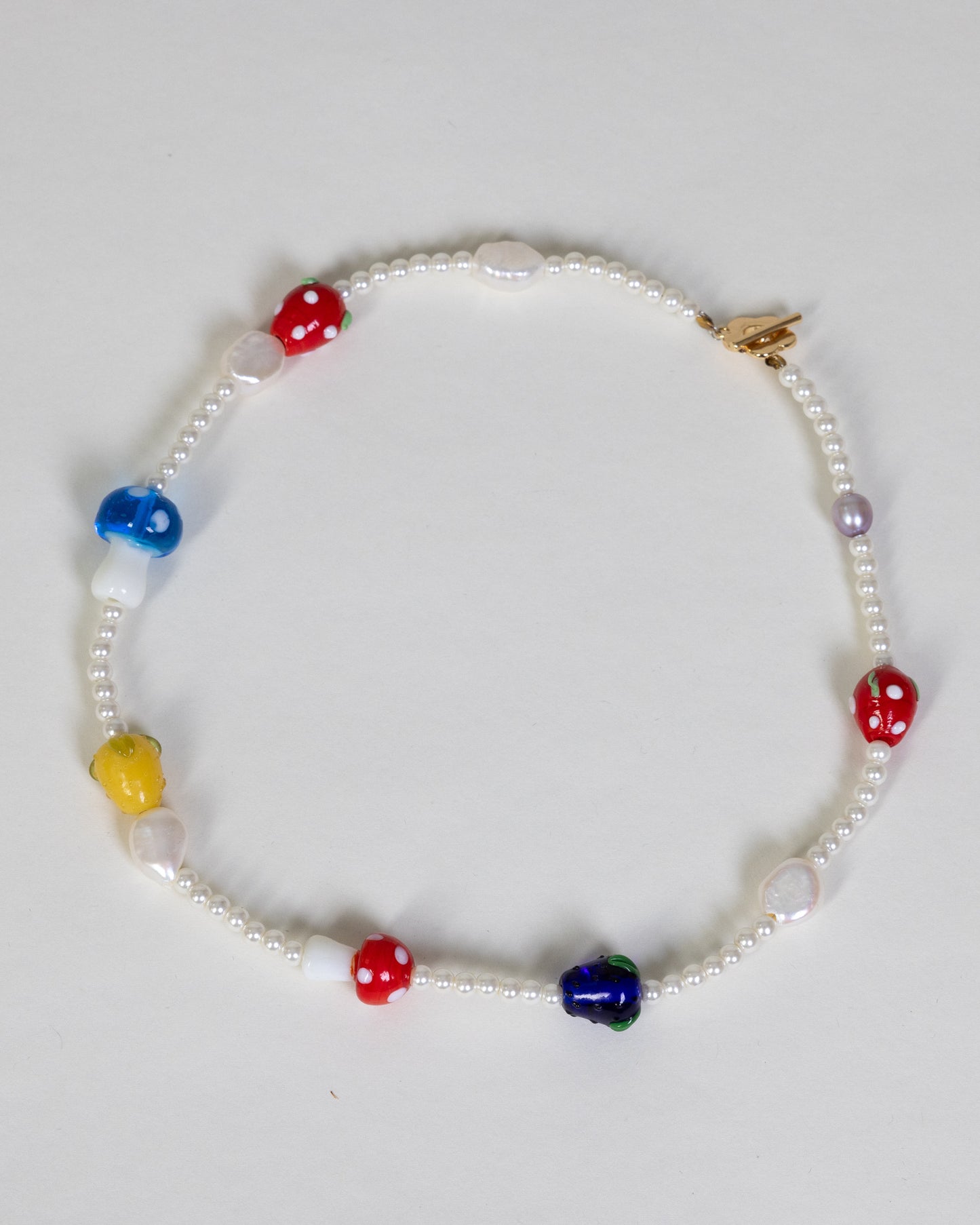 Multi Colored Bead and Pearl Choker