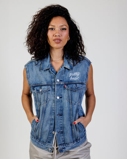 'Pretty Basic' Custom Levi's Relaxed Trucker Vest