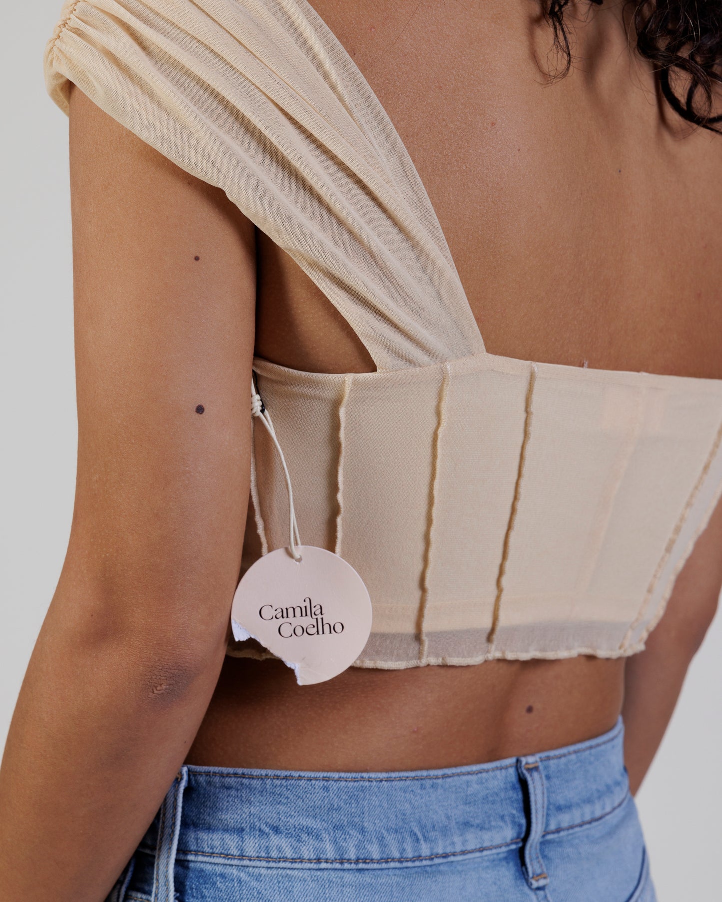 Camila Coelho x Revolve Bustier Crop Top