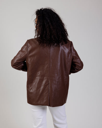 SNDYS Vegan Leather Blazer