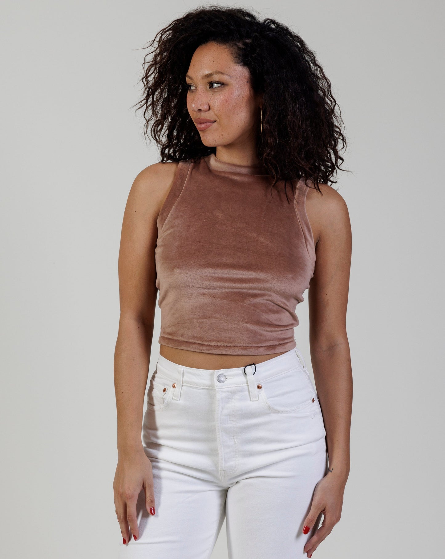 Skims Velour Crew Neck Tank