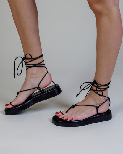 Black Suede Studio Flatform Sandals