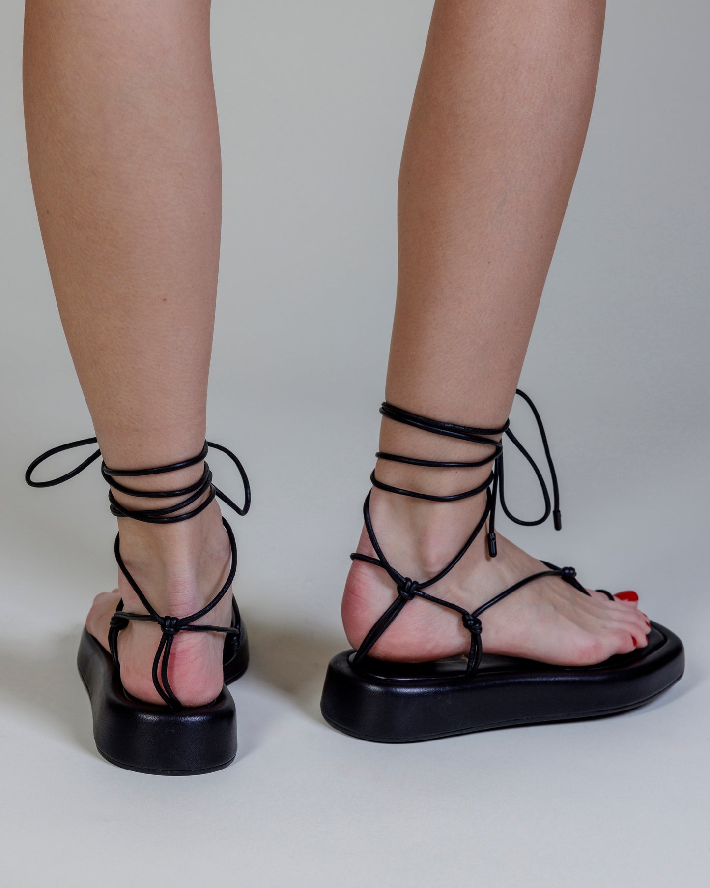 Black Suede Studio Flatform Sandals