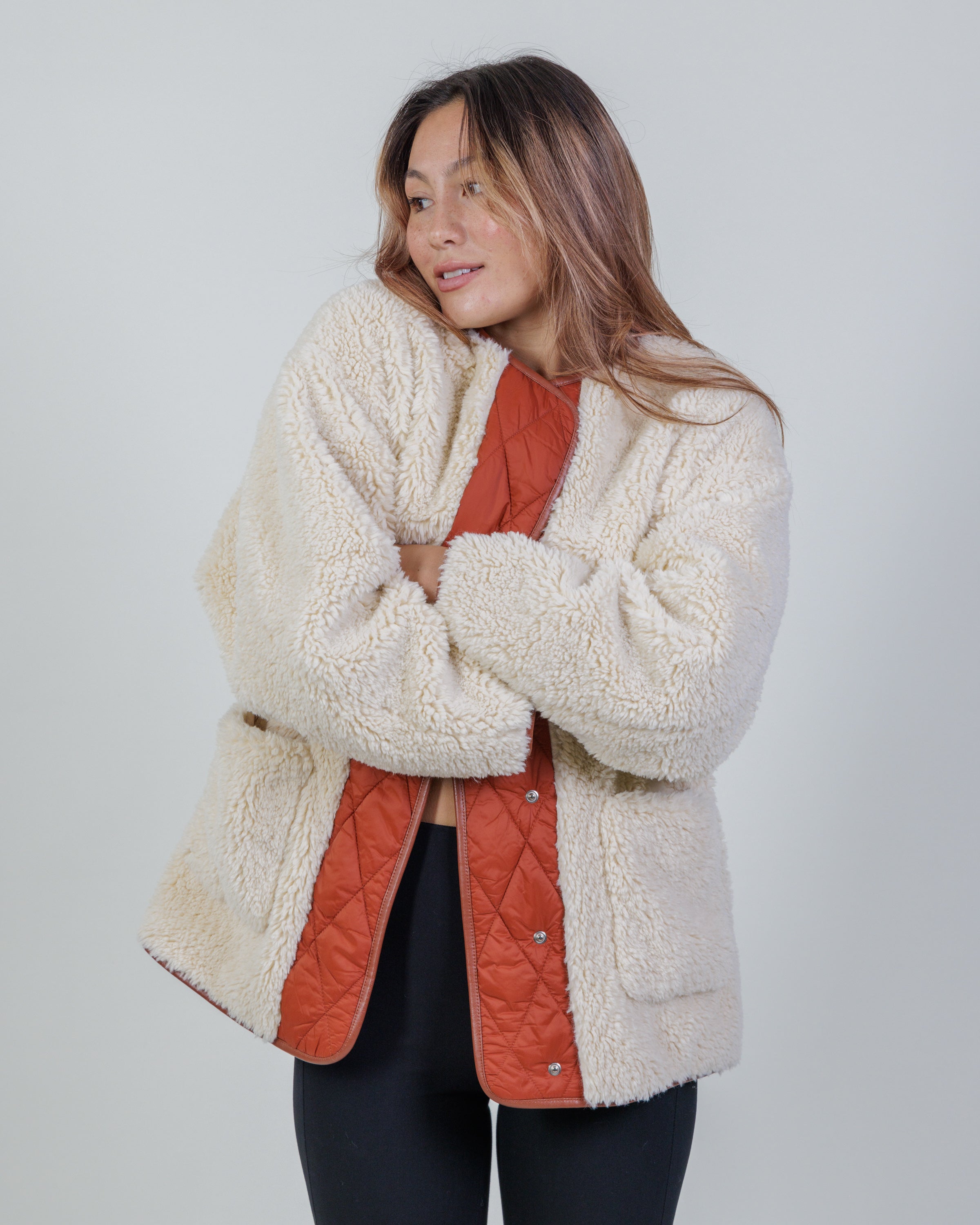 Maje shearling jacket best sale