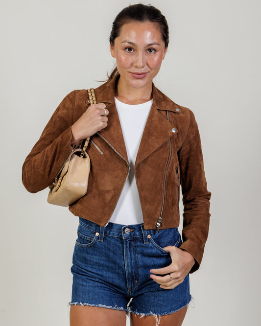 Club Monaco Suede Biker Jacket