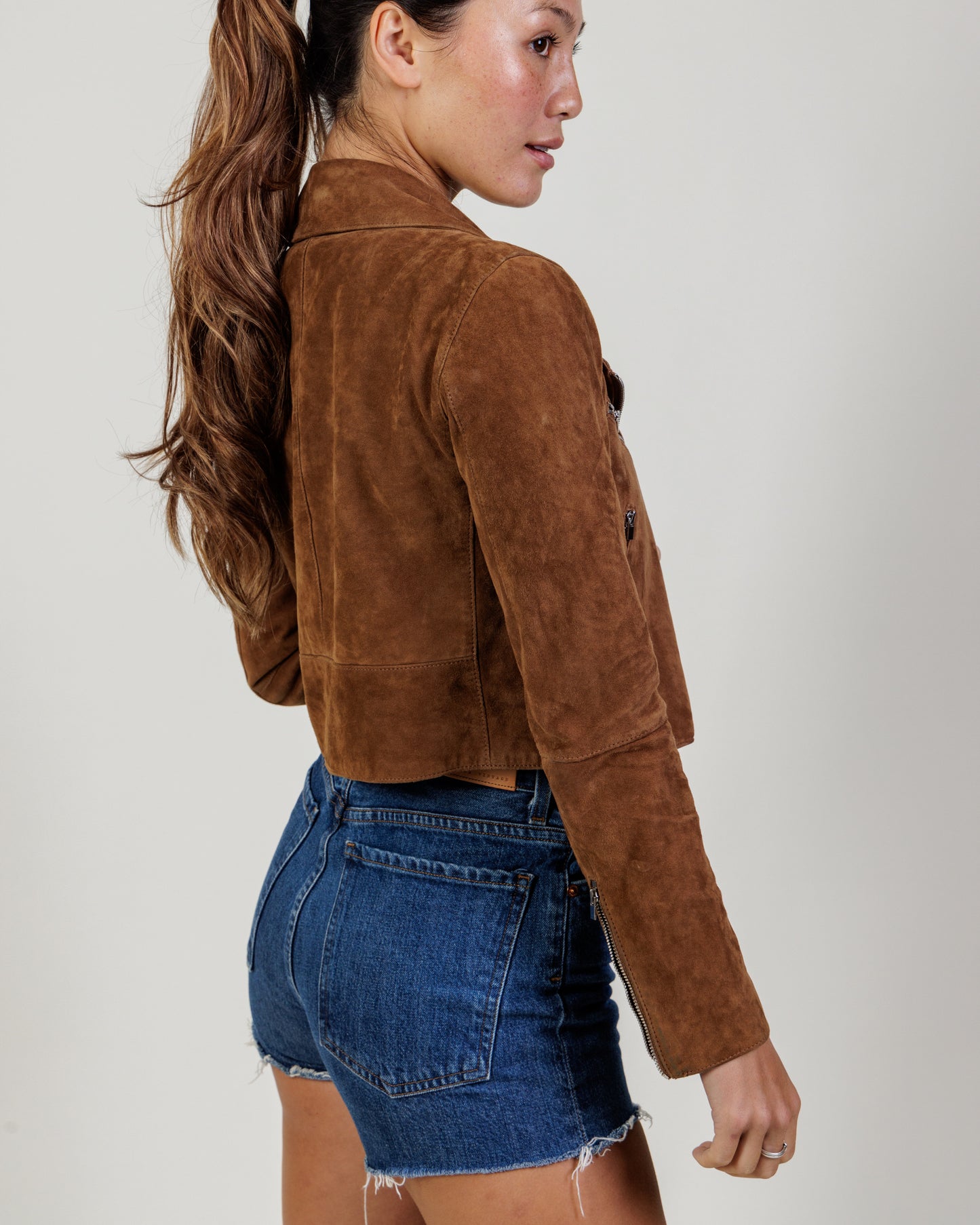 Club Monaco Suede Biker Jacket