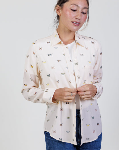 Rails Printed Silk Button Up