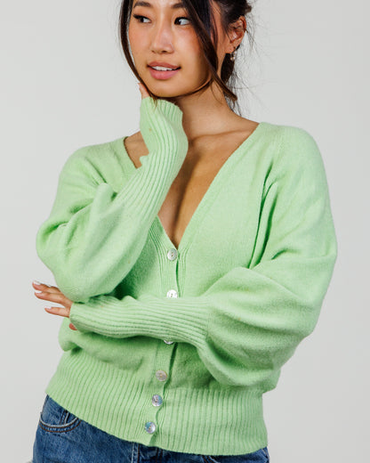 APPARIS Green Vegan Cashmere Cardigan