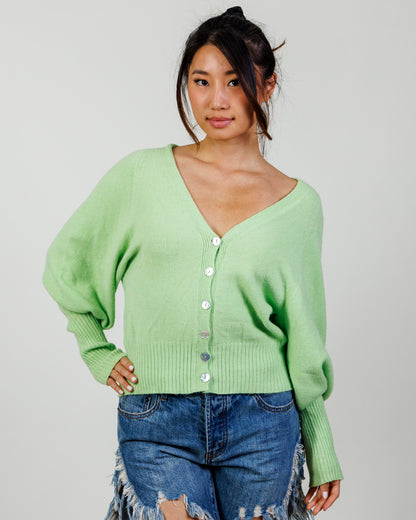 APPARIS Green Vegan Cashmere Cardigan