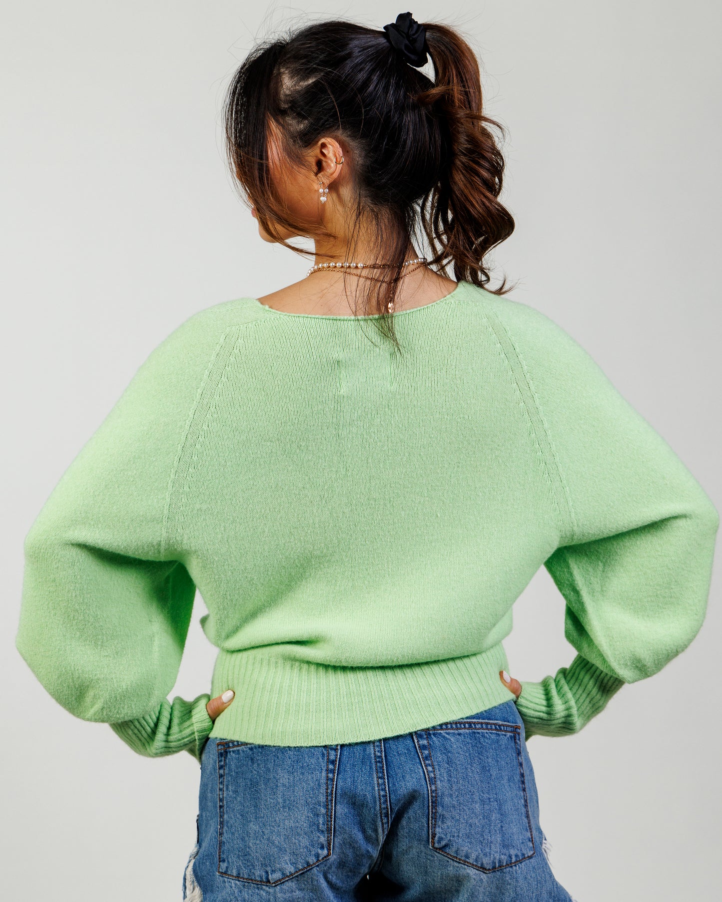 APPARIS Green Vegan Cashmere Cardigan