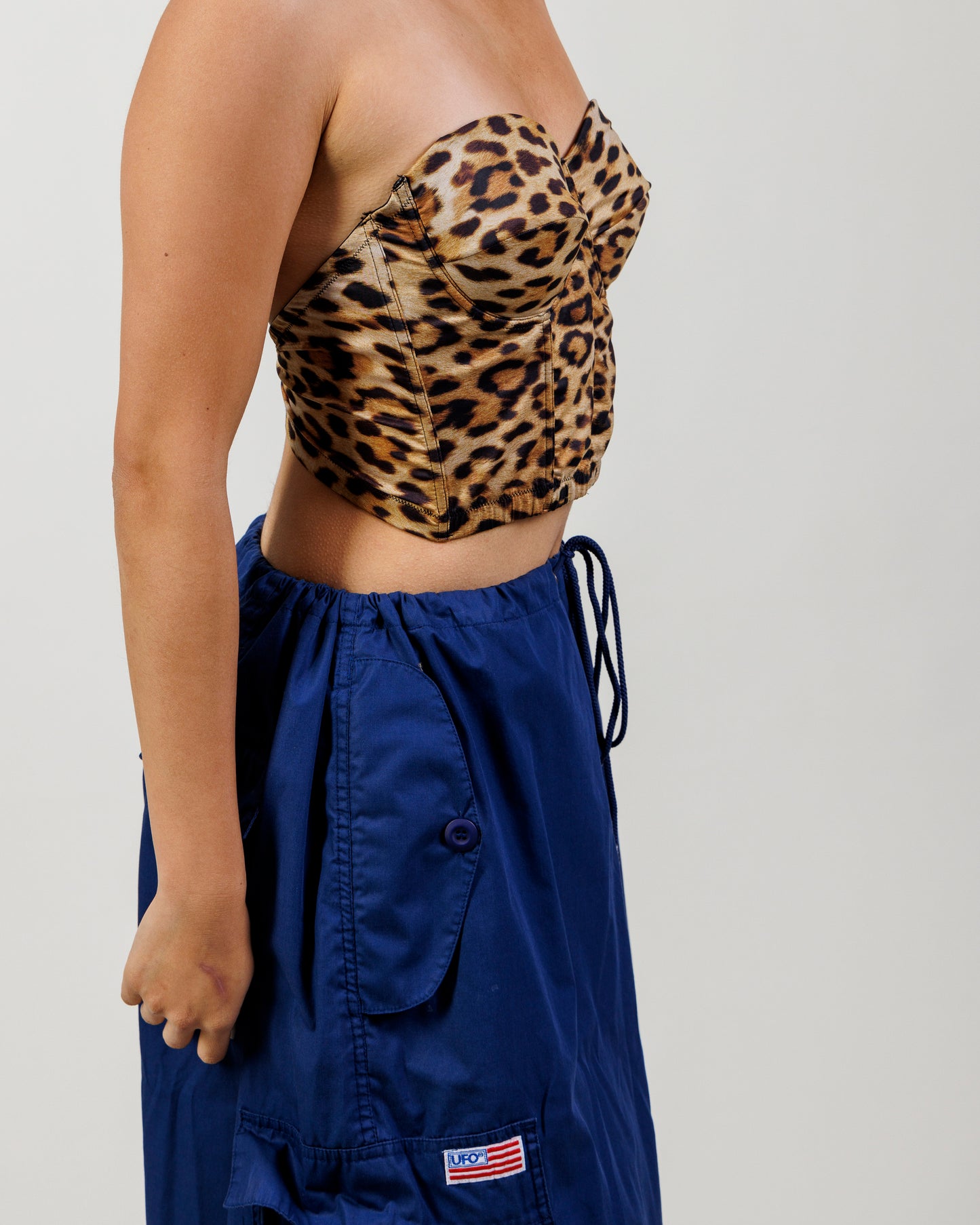 Vintage Moschino Leopard Bustier