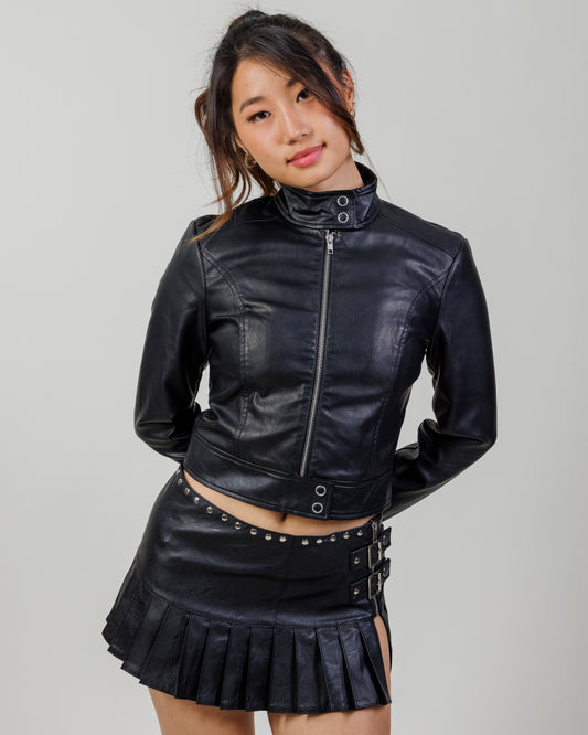 I.AM.GIA Leather Mini Skirt