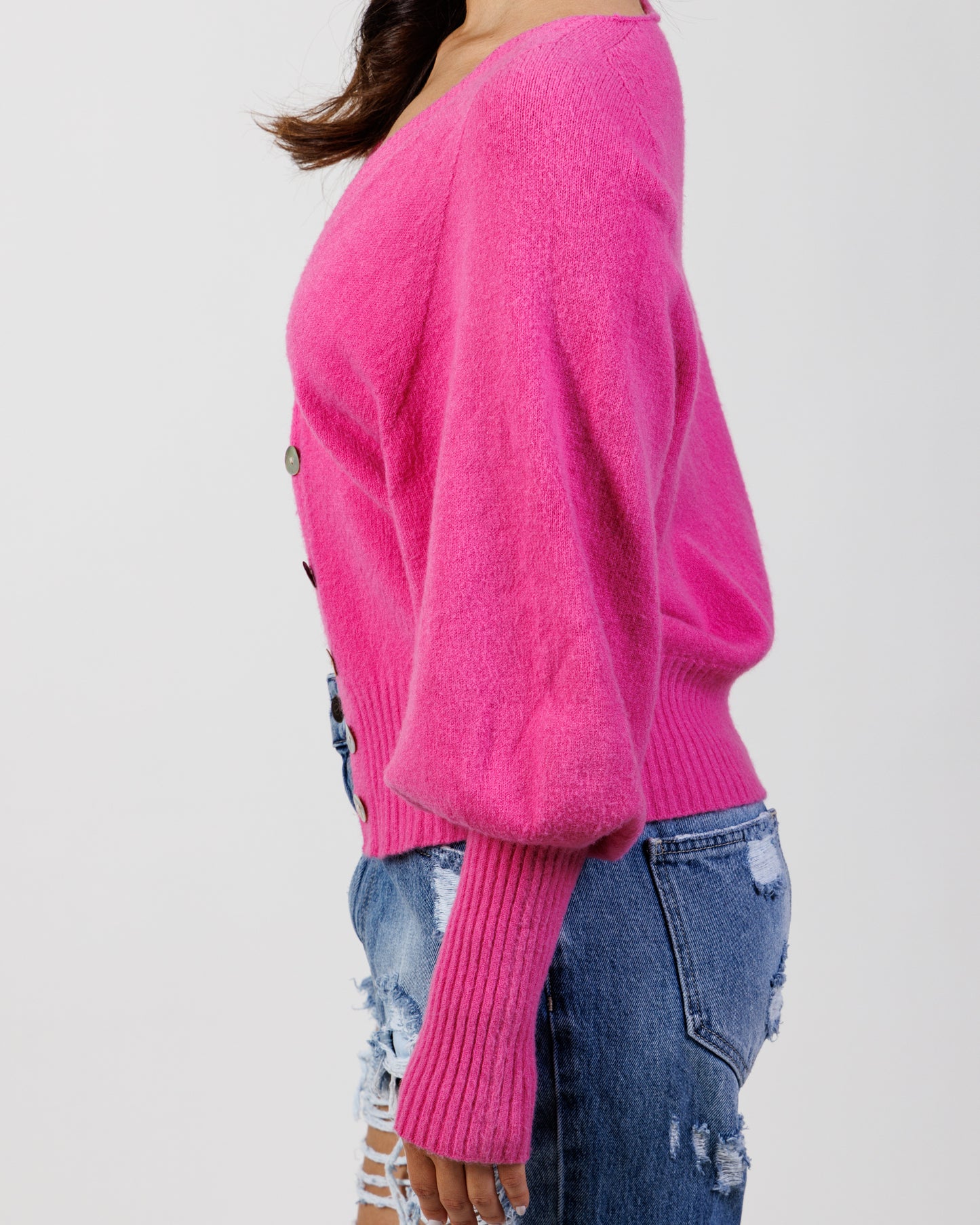 APPARIS Pink Vegan Cashmere Cardigan