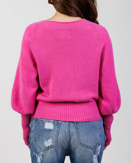 APPARIS Pink Vegan Cashmere Cardigan