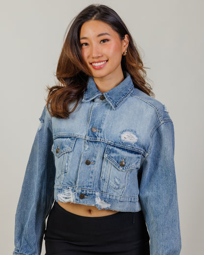 SER.O.YA Cropped Denim Jacket